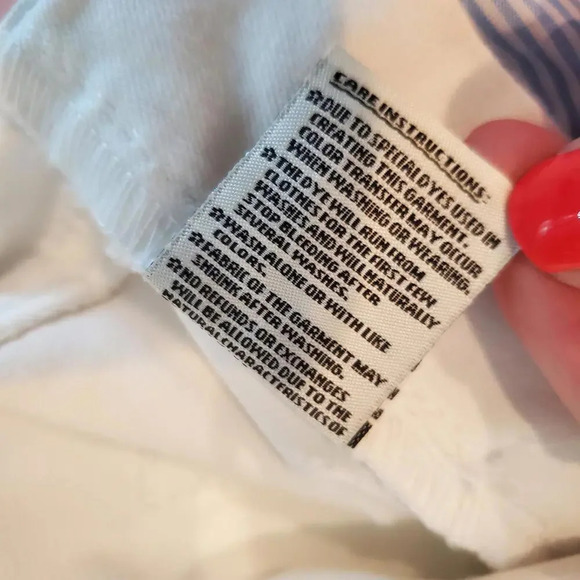 NWT WAX Jeans White Distressed Denim Shortalls Juniors Size Large - Picture 11 of 15